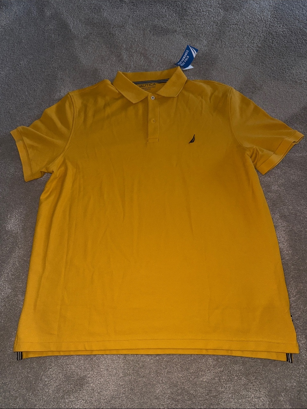 Nautica Men's Short-Sleeve Polo in Mustard Yellow